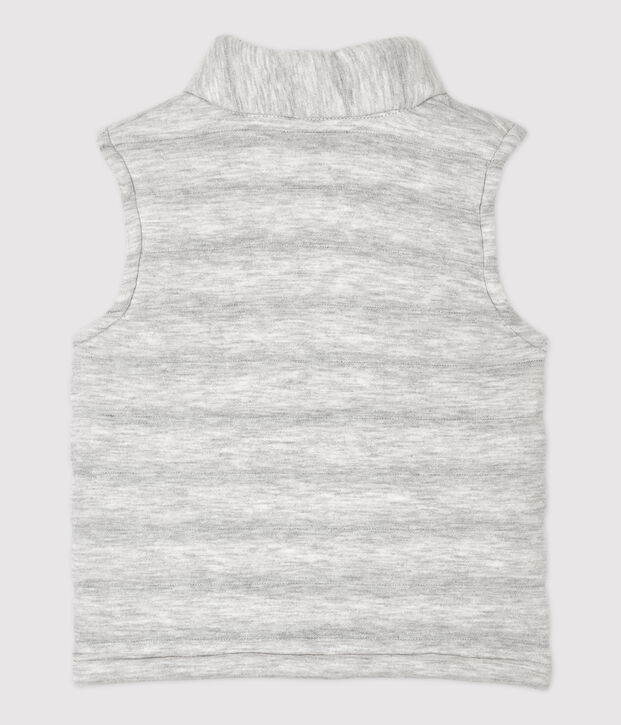 Blouson sans manche tubique b&eacute;b&eacute; gris chin&eacute; clair